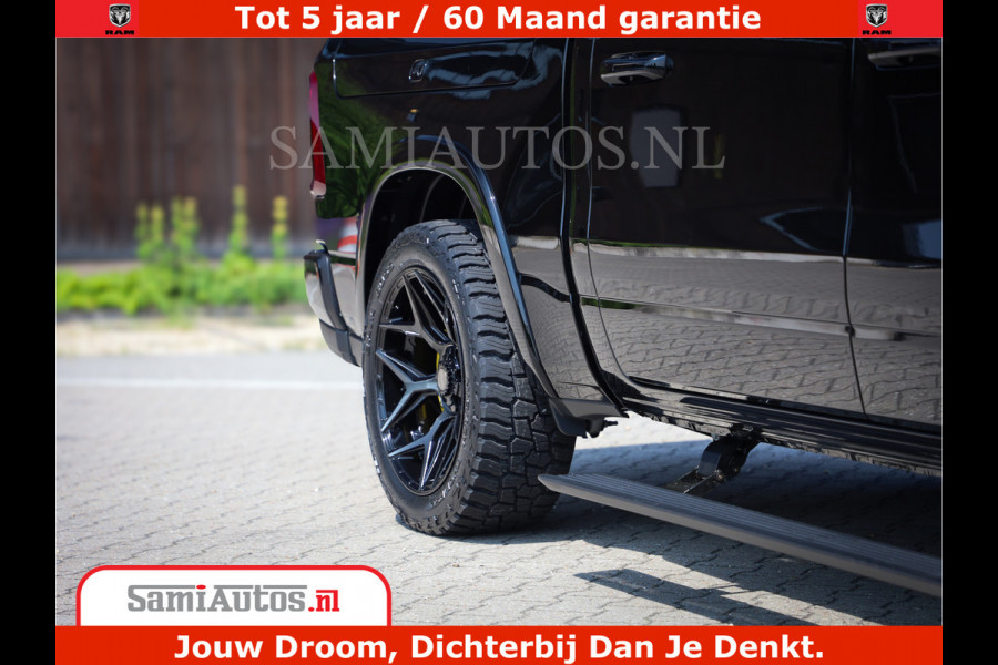 Dodge Ram 1500 Limited Night H.O 540HP 706Nm | Massage + Full Option | De Meest Luxe en Volle Pick-Up in zijn Klasse | Comfortabele Dubbele Cabine met Royale 5 Zitplaatsen | BPM vrij | Nu Leverbaar uit Voorraad | Voorraad Nr 2333 - 5129
