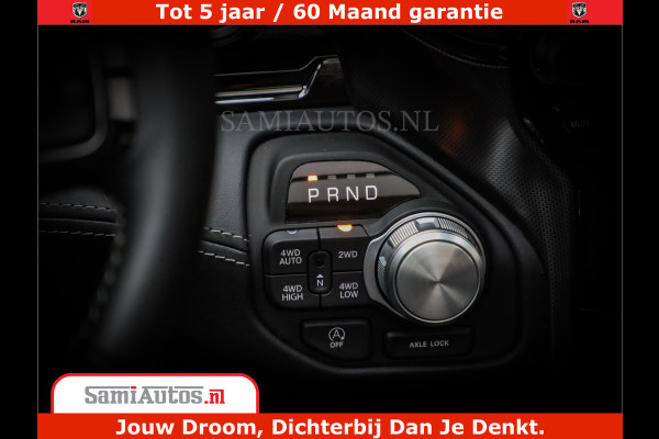 Dodge Ram 1500 Limited Night H.O 540HP 706Nm | Massage + Full Option | De Meest Luxe en Volle Pick-Up in zijn Klasse | Comfortabele Dubbele Cabine met Royale 5 Zitplaatsen | BPM vrij | Nu Leverbaar uit Voorraad | Voorraad Nr 2333 - 5129
