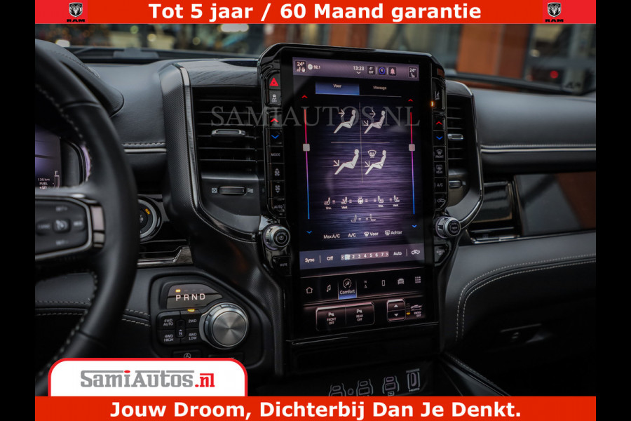 Dodge Ram 1500 Limited Night H.O 540HP 706Nm | Massage + Full Option | De Meest Luxe en Volle Pick-Up in zijn Klasse | Comfortabele Dubbele Cabine met Royale 5 Zitplaatsen | BPM vrij | Nu Leverbaar uit Voorraad | Voorraad Nr 2333 - 5129