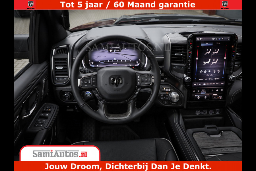 Dodge Ram 1500 Limited Night H.O 540HP 706Nm | Massage + Full Option | De Meest Luxe en Volle Pick-Up in zijn Klasse | Comfortabele Dubbele Cabine met Royale 5 Zitplaatsen | BPM vrij | Nu Leverbaar uit Voorraad | Voorraad Nr 2333 - 5129