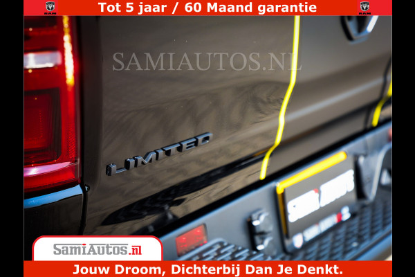 Dodge Ram 1500 Limited Night H.O 540HP 706Nm | Massage + Full Option | De Meest Luxe en Volle Pick-Up in zijn Klasse | Comfortabele Dubbele Cabine met Royale 5 Zitplaatsen | BPM vrij | Nu Leverbaar uit Voorraad | Voorraad Nr 2333 - 5129