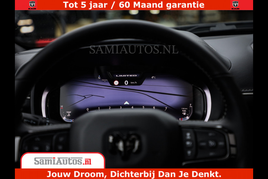 Dodge Ram 1500 Limited Night H.O 540HP 706Nm | Massage + Full Option | De Meest Luxe en Volle Pick-Up in zijn Klasse | Comfortabele Dubbele Cabine met Royale 5 Zitplaatsen | BPM vrij | Nu Leverbaar uit Voorraad | Voorraad Nr 2333 - 5129