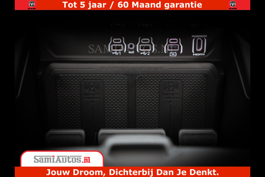 Dodge Ram 1500 Limited Night H.O 540HP 706Nm | Massage + Full Option | De Meest Luxe en Volle Pick-Up in zijn Klasse | Comfortabele Dubbele Cabine met Royale 5 Zitplaatsen | BPM vrij | Nu Leverbaar uit Voorraad | Voorraad Nr 2333 - 5129
