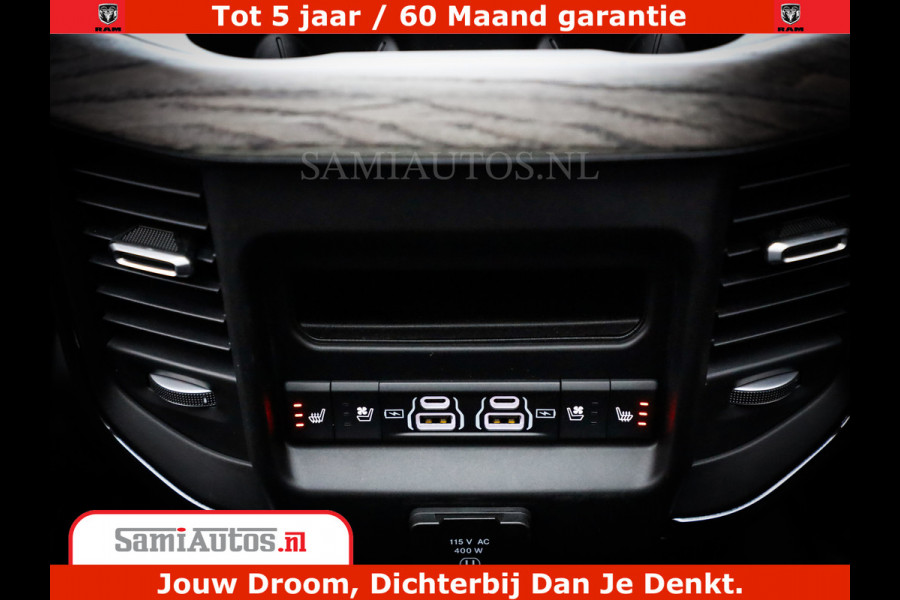 Dodge Ram 1500 Limited Night H.O 540HP 706Nm | Massage + Full Option | De Meest Luxe en Volle Pick-Up in zijn Klasse | Comfortabele Dubbele Cabine met Royale 5 Zitplaatsen | BPM vrij | Nu Leverbaar uit Voorraad | Voorraad Nr 2333 - 5129
