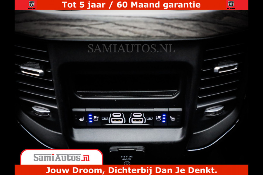 Dodge Ram 1500 Limited Night H.O 540HP 706Nm | Massage + Full Option | De Meest Luxe en Volle Pick-Up in zijn Klasse | Comfortabele Dubbele Cabine met Royale 5 Zitplaatsen | BPM vrij | Nu Leverbaar uit Voorraad | Voorraad Nr 2333 - 5129