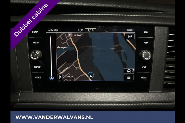 Volkswagen Transporter 2.0 TDI L2H1 Dubbele Cabine Euro6 Airco | 5-Zits | Navigatie | Trekhaak | Apple Carplay Android Auto, Cruisecontrol, Parkeersensoren