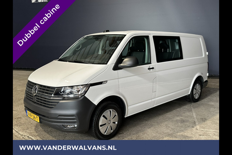 Volkswagen Transporter 2.0 TDI L2H1 Dubbele Cabine Euro6 Airco | 5-Zits | Navigatie | Trekhaak | Apple Carplay Android Auto, Cruisecontrol, Parkeersensoren