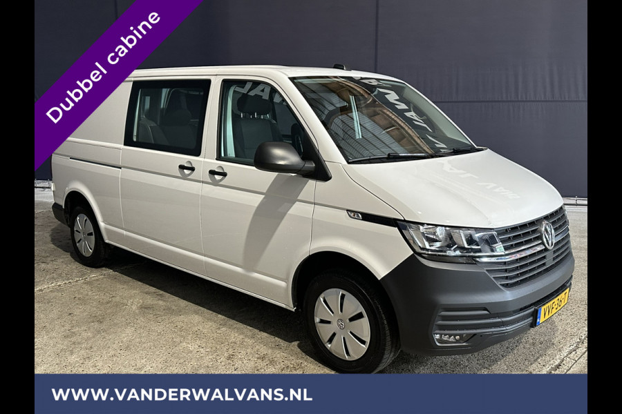 Volkswagen Transporter 2.0 TDI L2H1 Dubbele Cabine Euro6 Airco | 5-Zits | Navigatie | Trekhaak | Apple Carplay Android Auto, Cruisecontrol, Parkeersensoren