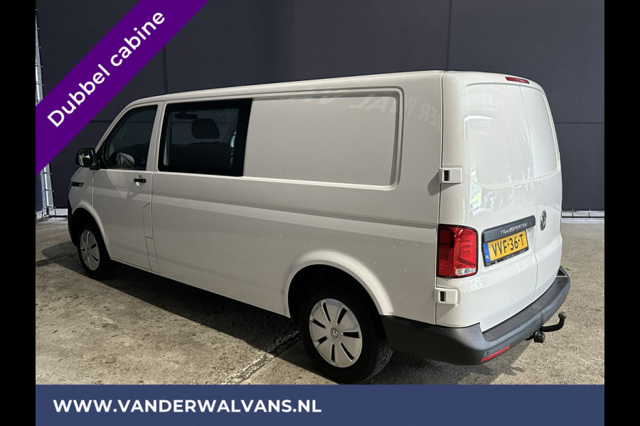 Volkswagen Transporter 2.0 TDI L2H1 Dubbele Cabine Euro6 Airco | 5-Zits | Navigatie | Trekhaak | Apple Carplay Android Auto, Cruisecontrol, Parkeersensoren