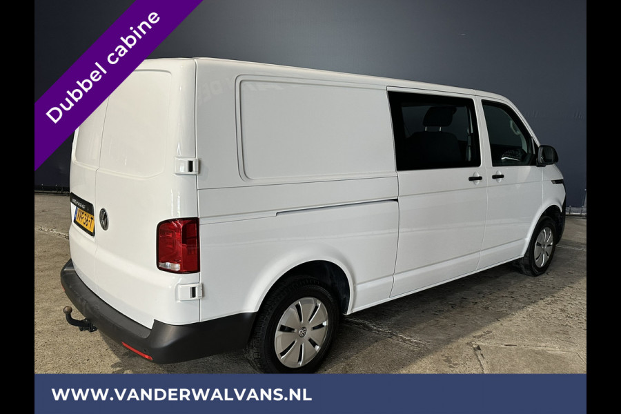 Volkswagen Transporter 2.0 TDI L2H1 Dubbele Cabine Euro6 Airco | 5-Zits | Navigatie | Trekhaak | Apple Carplay Android Auto, Cruisecontrol, Parkeersensoren