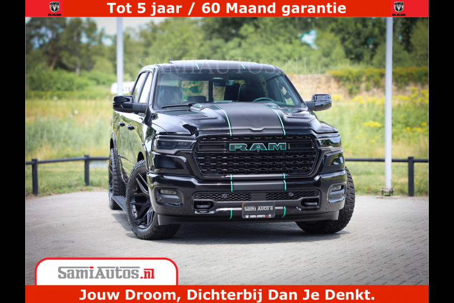 Dodge Ram 1500 Limited H.O 540HP 706Nm | Massage + Full Option | De Meest Luxe en Volle Pick-Up in zijn Klasse | Comfortabele Dubbele Cabine met Royale 5 Zitplaatsen | BPM vrij | Nu Leverbaar uit Voorraad | Voorraad Nr 2332 - 5179