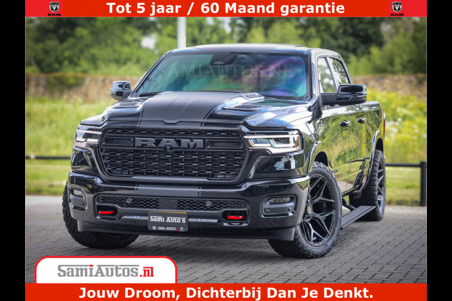 Dodge Ram 1500 Limited Night High Output 540HP 706Nm | Massage + Full Option | De Meest Luxe en Volle Pick-Up in zijn Klasse | Comfortabele Dubbele Cabine met Royale 5 Zitplaatsen | BPM vrij | Nu Leverbaar uit Voorraad | Voorraad Nr 2367 - 5430