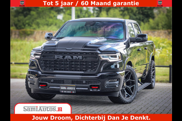 Dodge Ram 1500 Limited Night High Output 540HP 706Nm | Massage + Full Option | De Meest Luxe en Volle Pick-Up in zijn Klasse | Comfortabele Dubbele Cabine met Royale 5 Zitplaatsen | BPM vrij | Nu Leverbaar uit Voorraad | Voorraad Nr 2367 - 5430