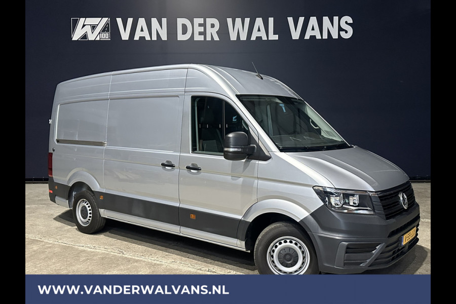 Volkswagen Crafter 2.0 TDI 140pk L3H3 L2H2 Euro6 Airco | 3000kg Trekhaak | Navigatie | Apple Carplay Android auto, Bijrijdersbank, zilver