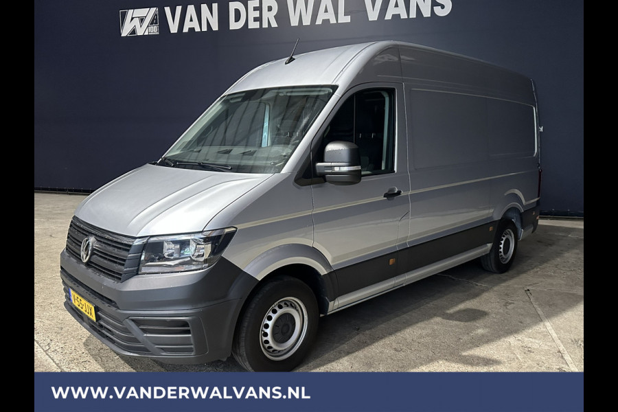 Volkswagen Crafter 2.0 TDI 140pk L3H3 L2H2 Euro6 Airco | 3000kg Trekhaak | Navigatie | Apple Carplay Android auto, Bijrijdersbank, zilver