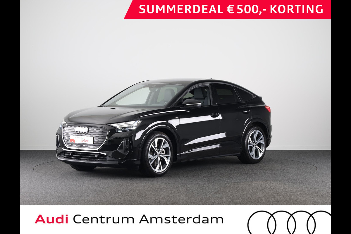 Audi Q4 Sportback e-tron 40 S edition 77 kWh 204pk | Navigatie | Stoelverwarming | Dynamic pakket | 20 inch lichtmetalen velgen | Optiek pakket zwart Audi Q4 Sportback e-tron 40 S edition 77 kWh 204pk | Navigatie | Stoelverwarming | Dynamic pakket | 20 inch lichtmetalen velgen | Optiek pakket zwart
