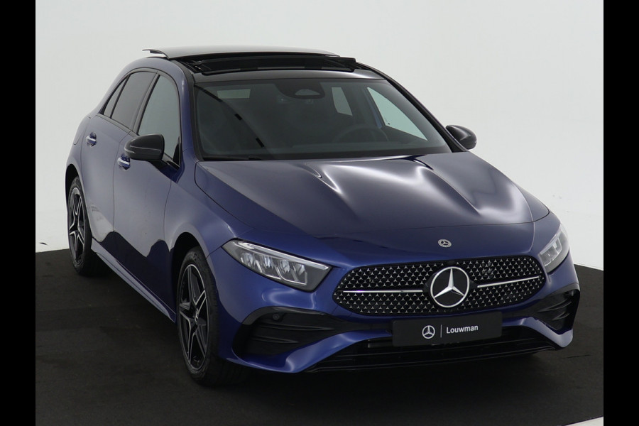 Mercedes-Benz A-Klasse 250 e Star Edition AMG Line Plus | Nightpakket | Antidiefstalpakket URBAN GUARD PLUS | Dodehoekassistent | Extra USB-poorten | Parkeerpakket met achteruitrijcamera | KEYLESS GO |