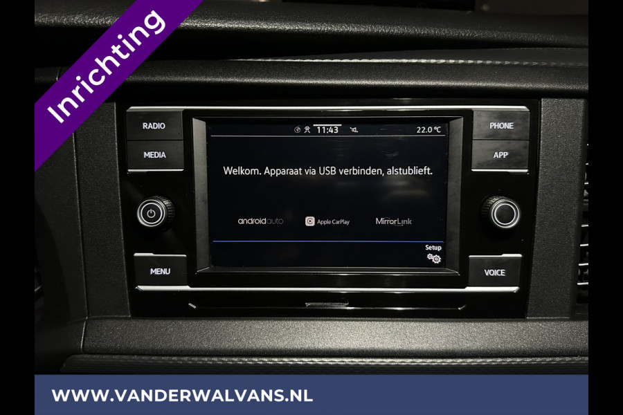 Volkswagen Transporter 2.0 TDI 150pk L2H1 Inrichting Euro6 Airco | Camera | Apple Carplay | Android Auto | 2500kg Trekhaak Cruisecontrol, Parkeersensoren