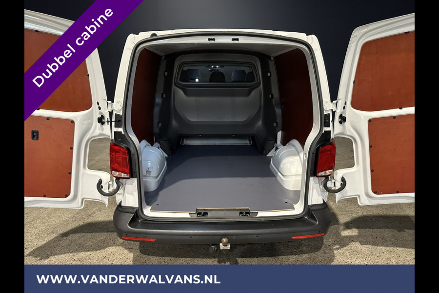 Volkswagen Transporter 2.0 TDI L2H1 Dubbele Cabine Euro6 Airco | 5-Zits | Navigatie | Trekhaak | Apple Carplay Android Auto, Cruisecontrol, Parkeersensoren