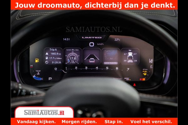 Dodge Ram 1500 LIMITED NIGHT 5.7 V8 | BLACK OPS | MULTITAILGATE | PANO | ADAPTIVE CRUISE | 360CAM | APPLE CARPLAY | PRINS LPG ONDERBOUW | LUCHTVERING | 4X4 | Comfortabele Dubbele Cabine met Royale 5 Zitplaatsen |