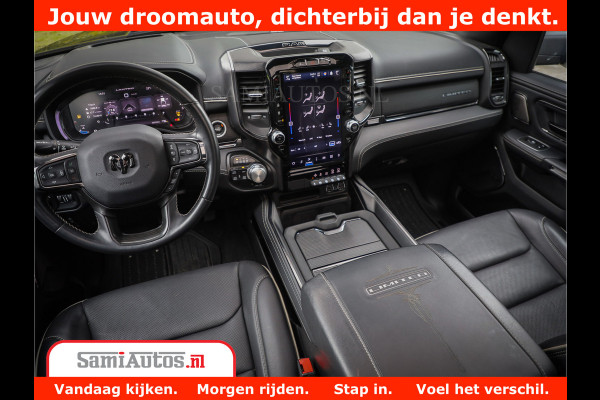 Dodge Ram 1500 LIMITED NIGHT 5.7 V8 | BLACK OPS | MULTITAILGATE | PANO | ADAPTIVE CRUISE | 360CAM | APPLE CARPLAY | PRINS LPG ONDERBOUW | LUCHTVERING | 4X4 | Comfortabele Dubbele Cabine met Royale 5 Zitplaatsen |