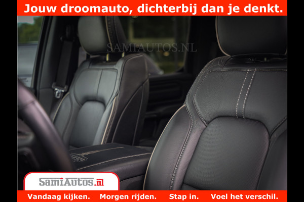 Dodge Ram 1500 LIMITED NIGHT 5.7 V8 | BLACK OPS | MULTITAILGATE | PANO | ADAPTIVE CRUISE | 360CAM | APPLE CARPLAY | PRINS LPG ONDERBOUW | LUCHTVERING | 4X4 | Comfortabele Dubbele Cabine met Royale 5 Zitplaatsen |