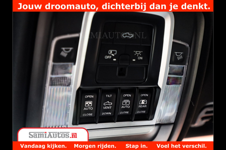 Dodge Ram 1500 LIMITED NIGHT 5.7 V8 | BLACK OPS | MULTITAILGATE | PANO | ADAPTIVE CRUISE | 360CAM | APPLE CARPLAY | PRINS LPG ONDERBOUW | LUCHTVERING | 4X4 | Comfortabele Dubbele Cabine met Royale 5 Zitplaatsen |