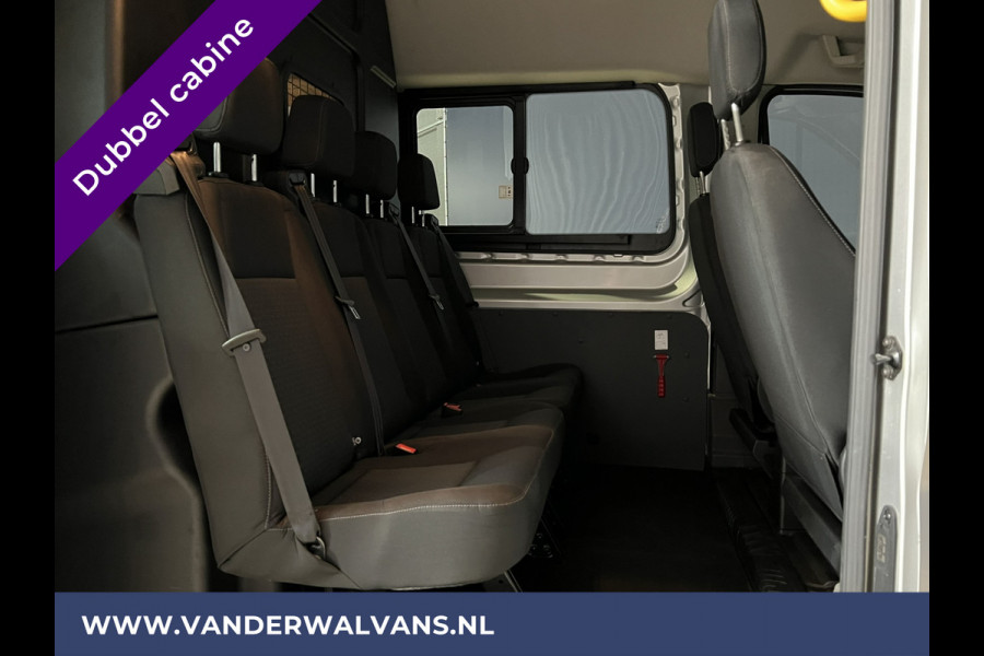 Ford Transit 2.0 TDCI 130pk L3H2 Dubbele cabine Euro6 Airco | 6-Zits | 2500kg Trekhaak | LED | Cruisecontrol Parkeersensoren, verwarmde voorruit