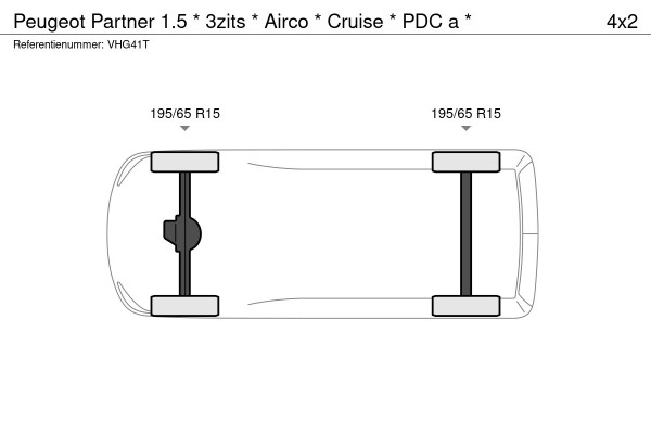 Peugeot Partner 1.5 * 3zits * Airco * Cruise * PDC a *