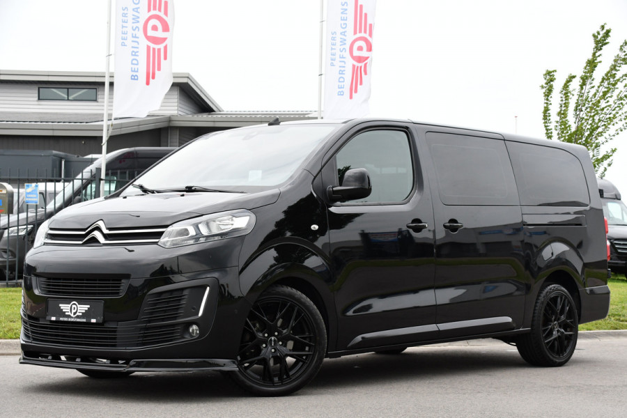 Citroën Jumpy 2.0 BlueHDI 180 DC Black Edition Adaptieve Cruise, Camera, Carplay, 177pk, Head-up, 2 x Schuifdeur, Clima, Multimedia, Automaat, Trekhaak, Uniek!