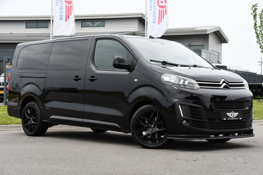 Citroën Jumpy 2.0 BlueHDI 180 DC Black Edition Adaptieve Cruise, Camera, Carplay, 177pk, Head-up, 2 x Schuifdeur, Clima, Multimedia, Automaat, Trekhaak, Uniek!