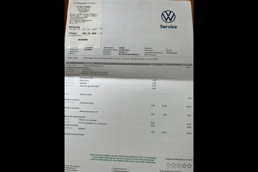 Volkswagen up! 1.0 BMT high up! clima/camera/cruise NL-NAP
