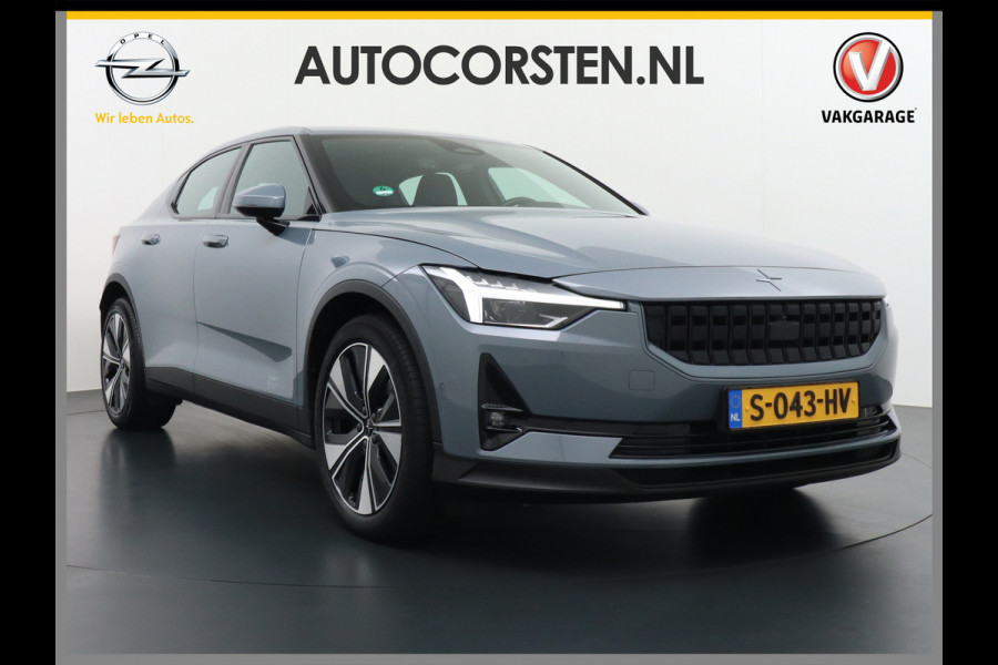 Polestar 2 Long Range 78kWh Carplay Android Auto Cruise Control Keyless Navi Ecc 360°Camera 19"LM Led-Pixel PDC Elektr.Klep Google Maps Blindspot Monitoring Stoelverwarming Regen-Lichtsensor Virtual-Cockpit Hill-Assist Lane Assist Origineel Nederlandse Auto Tot 150kw snel laden 1.500KG Trekvermogen €54.400 nieuwprijs