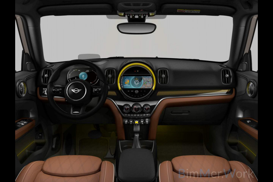 MINI Countryman 2.0 Cooper S E ALL4 John Cooper Works | JCW | Harman Kardon | Panoramadak | Memory Seat | Keyless | Stoelverwarming | Adaptive Cruise Control | Head-Up Display | Apple Carplay | Navigatie | LED | DAB | Leer | Rooftop Gray