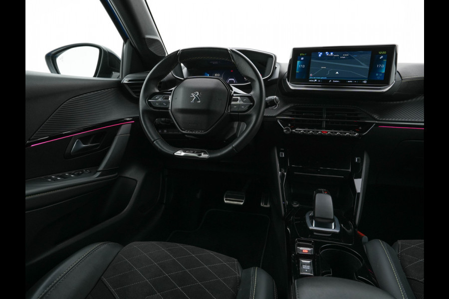 Peugeot e-208 EV GT-Line 50 kWh [ 3-Fase ] (INCL-BTW) *FULL-LED | DIGI-COCKPIT | BLINDSPOT | CAMERA | LEATHER-ALCANTARA | NAVI-FULLMAP | LANE-ASSIST | KEYLESS | DAB | CCS-FASTLOADER | HEATED-SPORTSEATS | AMBIENT-LIGHT | 17"ALU*