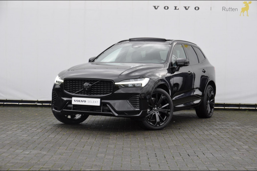Volvo XC60 T6 350PK Automaat Recharge AWD Plus Black Edition Long range / Adaptieve cruise control / Harman Kardon audio / Trekhaak / Panoramadak / Apple carplay / Parkeersensoren met 360 camera / Elektrische achterklep / Elektrische stoelen met geheugen / Stoel en stuurwielverwarming / 21” velgen