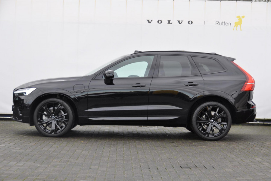 Volvo XC60 T6 350PK Automaat Recharge AWD Plus Black Edition Long range / Adaptieve cruise control / Harman Kardon audio / Trekhaak / Panoramadak / Apple carplay / Parkeersensoren met 360 camera / Elektrische achterklep / Elektrische stoelen met geheugen / Stoel en stuurwielverwarming / 21” velgen