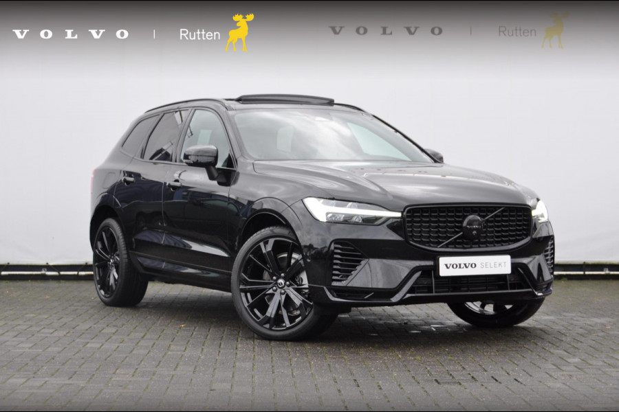 Volvo XC60 T6 350PK Automaat Recharge AWD Plus Black Edition Long range / Adaptieve cruise control / Harman Kardon audio / Trekhaak / Panoramadak / Apple carplay / Parkeersensoren met 360 camera / Elektrische achterklep / Elektrische stoelen met geheugen / Stoel en stuurwielverwarming / 21” velgen