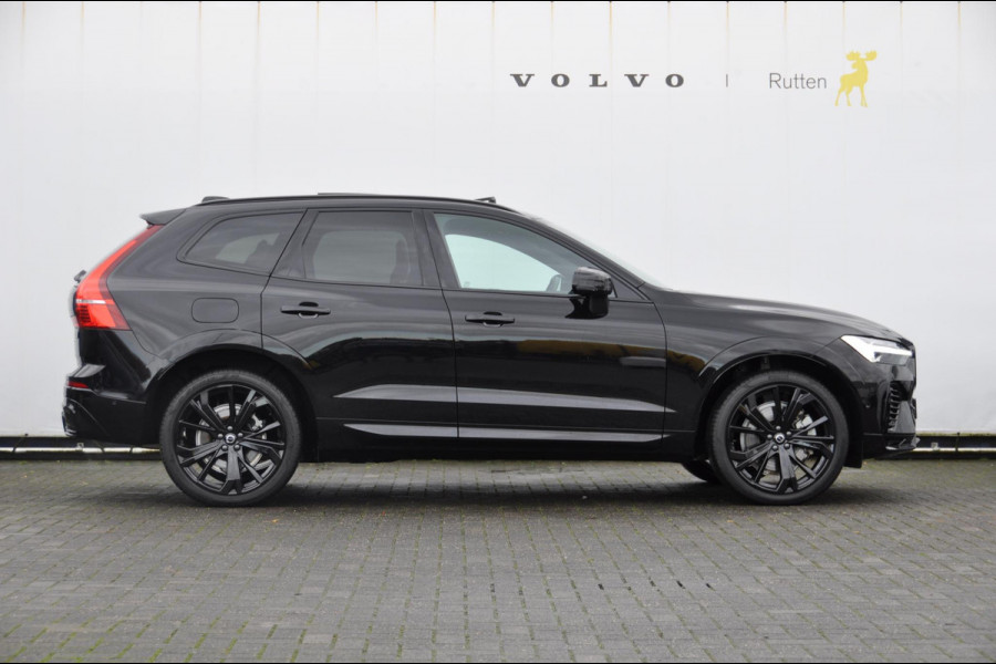 Volvo XC60 T6 350PK Automaat Recharge AWD Plus Black Edition Long range / Adaptieve cruise control / Harman Kardon audio / Trekhaak / Panoramadak / Apple carplay / Parkeersensoren met 360 camera / Elektrische achterklep / Elektrische stoelen met geheugen / Stoel en stuurwielverwarming / 21” velgen