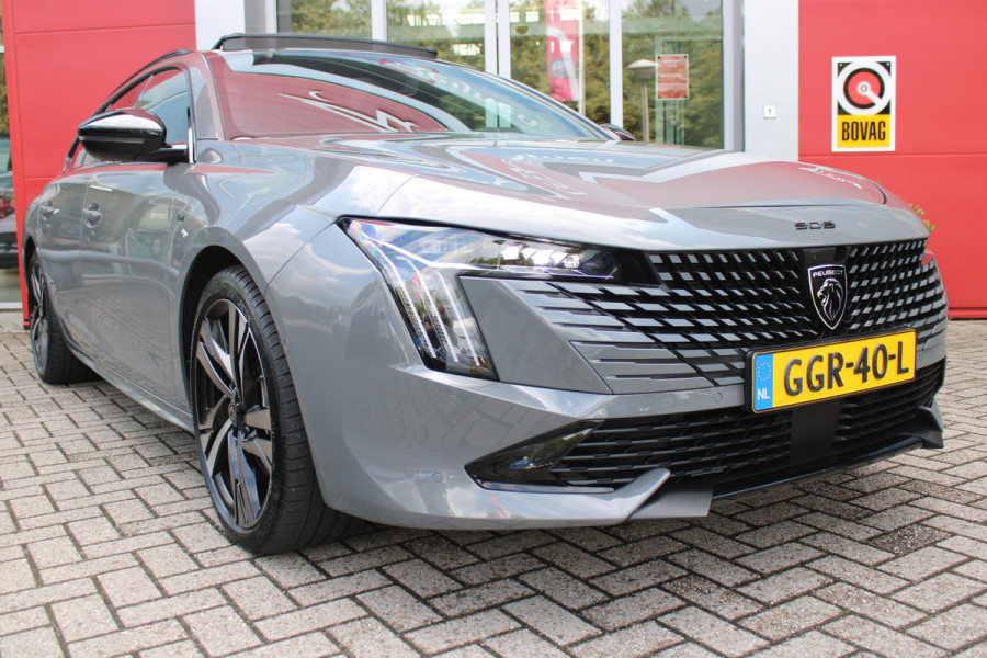 Peugeot 508 SW 1.6 HYbrid 225PK GT ** NIEUW MODEL** | NAVIGATIE |PANORAMISCH SCHUIFDAK|KOPLAMPEN MATRIX LED | WEGKLAPBARE TREKHAAK |BEKLEDING LEDER/ALCATARA MISTRAL |COMFORTSTOELEN MET VERSTELBARE NEUS EN ELEKTRISCHVERSTELBARE HELLINGSHOEK|STOELVERWARMING |DRAADLOOS APPLE CARPLAY/ANDROID AUTO | NIGHT VISION PACK | ADAPTIEF ONDERSTEL|7,4 KW LADEN| 19'' AUGUSTA LICHTMETALEN VELGEN | HIFI FOCAL| ADAPTIEVE CRUISECONTROL | HANDSFREE ELEKTRISCH BEDIENBARE ACHTERKLEP|ALARMSYSTEEM AF FABRIEK|DONKER GETINTE ACHTERRUITEN |