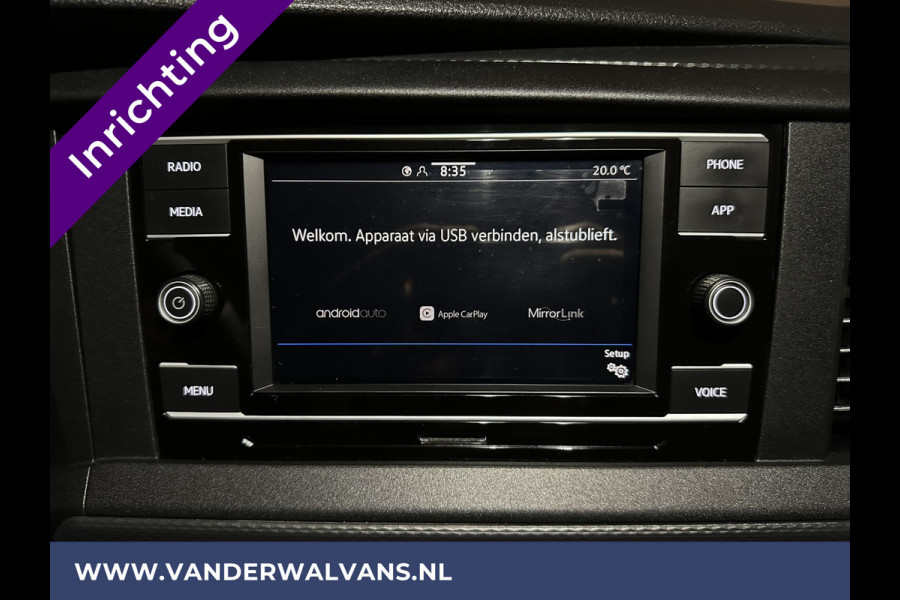 Volkswagen Transporter 2.0 TDI 150pk L2H1 Inrichting Euro6 Airco | Apple Carplay | Android Auto | Cruisecontrol | 2500kg Trekhaak Dakdragers, Parkeersensoren
