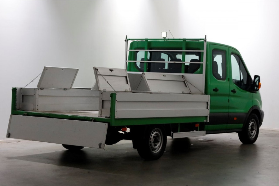 Ford Transit 350 2.0 TDCI 130pk E6 RWD D.C. Open Laadbak Trekhaak 2800kg 02-2018