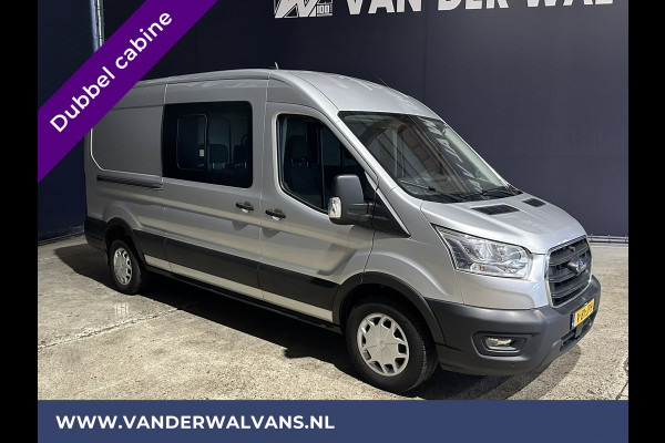 Ford Transit 2.0 TDCI 130pk L3H2 Dubbele cabine Euro6 Airco | 6-Zits | 2500kg Trekhaak | LED | Cruisecontrol Parkeersensoren, verwarmde voorruit