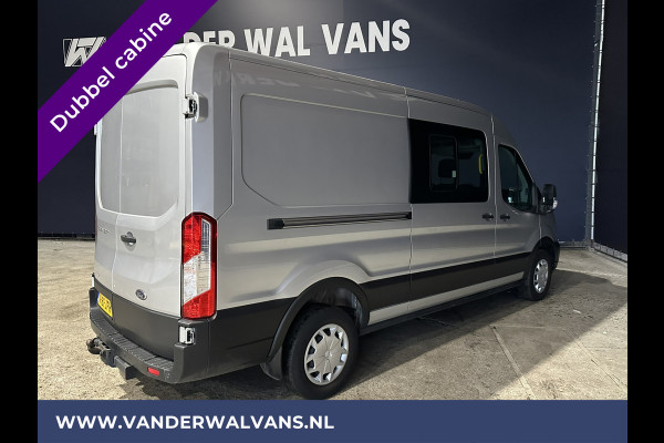 Ford Transit 2.0 TDCI 130pk L3H2 Dubbele cabine Euro6 Airco | 6-Zits | 2500kg Trekhaak | LED | Cruisecontrol Parkeersensoren, verwarmde voorruit
