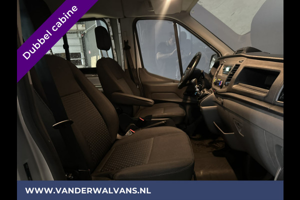 Ford Transit 2.0 TDCI 130pk L3H2 Dubbele cabine Euro6 Airco | 6-Zits | 2500kg Trekhaak | LED | Cruisecontrol Parkeersensoren, verwarmde voorruit