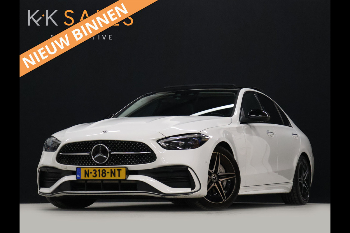 Mercedes-Benz C-Klasse 200 4MATIC AMG Line [SCHUIFKANTELDAK, ADAPTIVE CRUISE CONTROL, BURMESTER, ELEKTRISCHE STOELEN, 360 CAMERA, SFEERLICHT, CARBON, URBAN GUARD+,  NIEUWSTAAT]