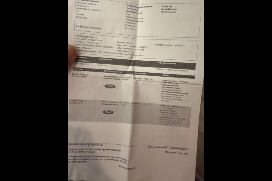 Ford Focus 1.0 ST-Line NAVI/CARPLAY/CRUISE/ECC/PDC///