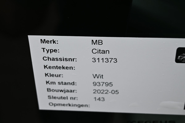 Mercedes-Benz Citan 110 CDI L1 Pro 3 Zitplaatsen, MBUX met navigatie en camera