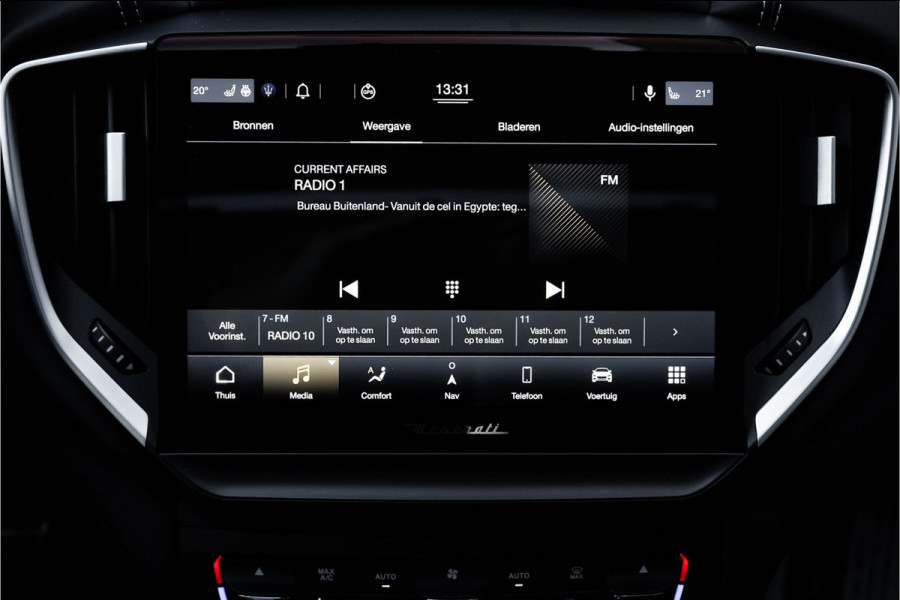 Maserati Ghibli 3.0 V6 Modena SQ4 430PK H/K Schuifdak Stoelventilatie 21"