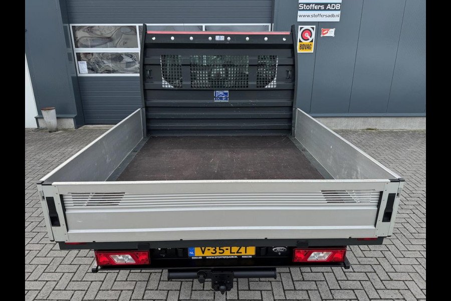 Ford Transit 2.0 TDCI 130pk L2 DC Pick-up | 7-pers | Airco | Trekhaak 2550KG | Bluetooth | 2.4m x 2.1m laadbak | Betonplex
